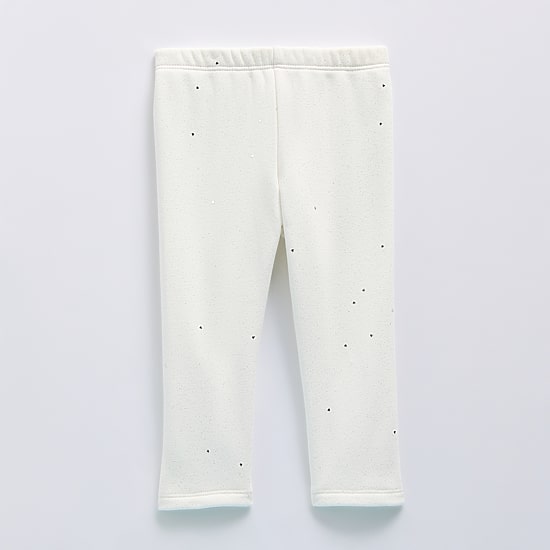 Okie Dokie Baby Girls Fleece Slim Full Length Leggings
