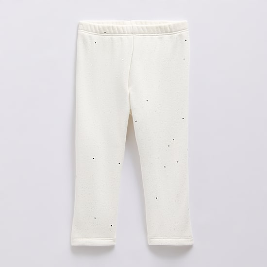 Okie Dokie Baby Girls Fleece Slim Full Length Leggings