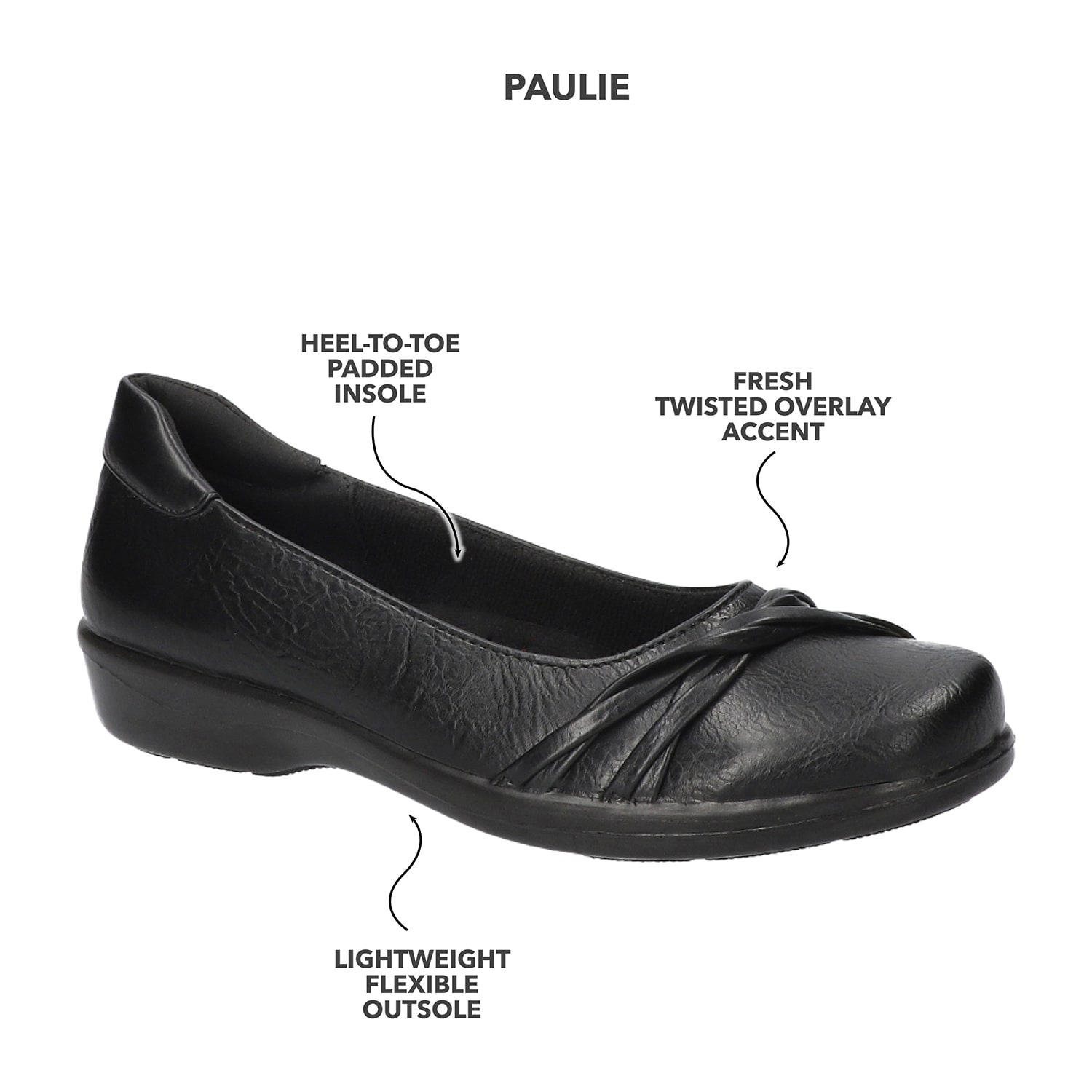 Easy Street Paulie Womens Round Closed Toe Slip-On Shoe