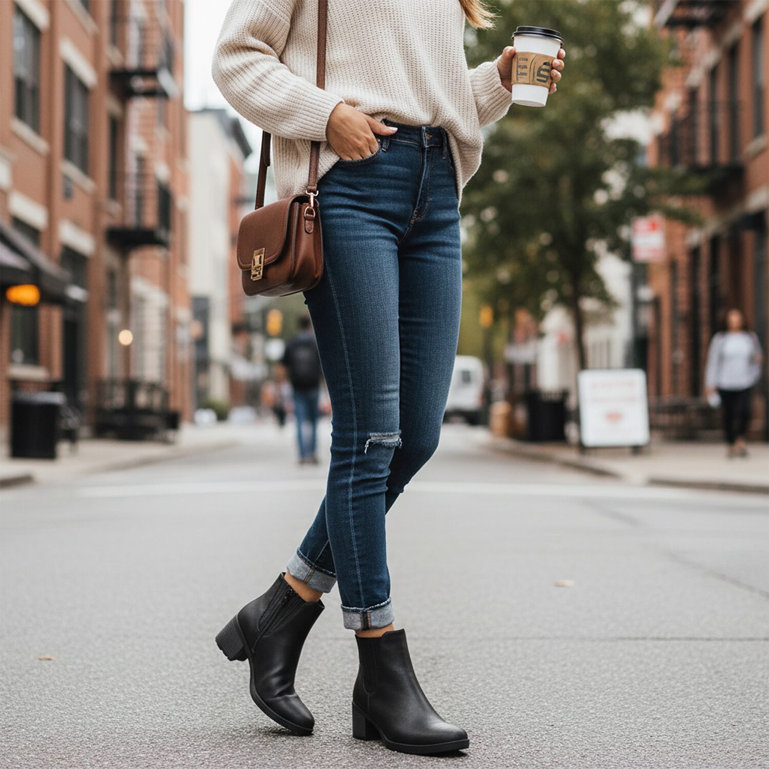 Easy Street Womens Tulsa Block Heel Booties