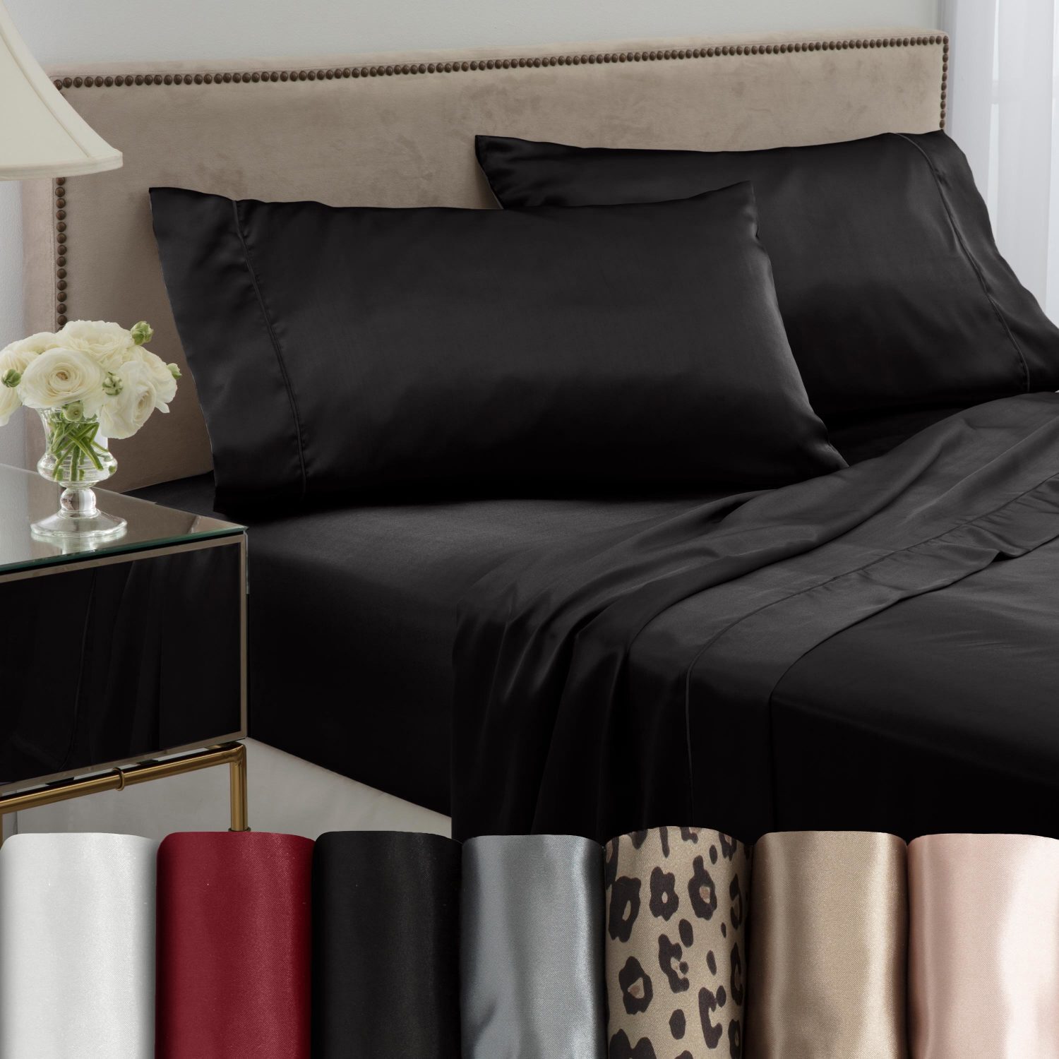 Martex Elegance Satin Pillowcase Wrinkle Resistant Sheet Set