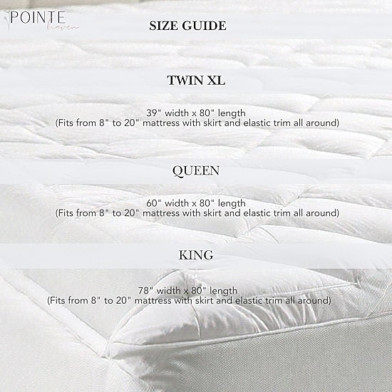 Pointehaven Cotton Percale Hypoallergenic Mattress Pad
