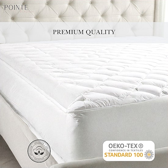 Pointehaven Cotton Percale Hypoallergenic Mattress Pad