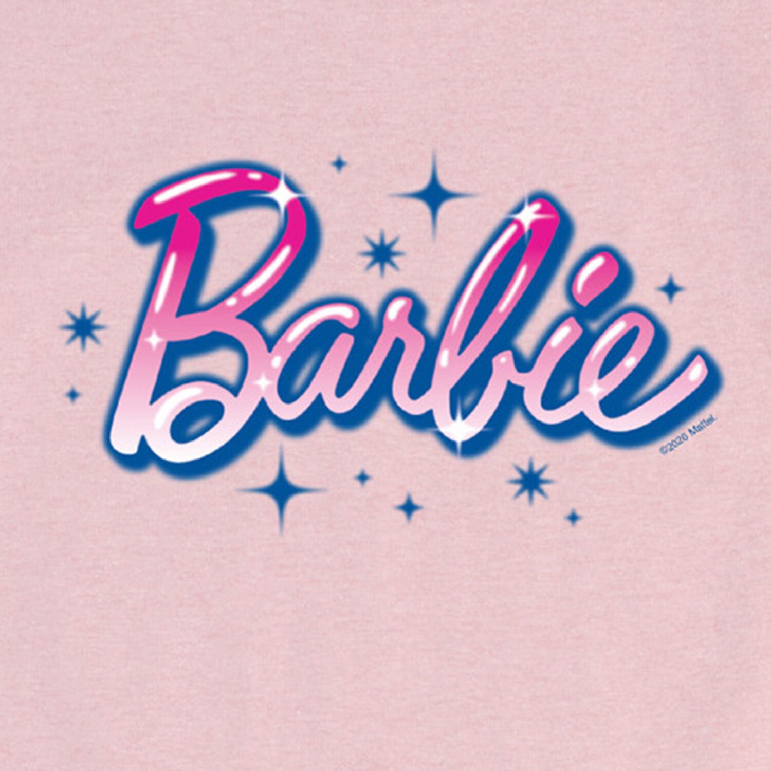 Airbrush Logo Big Kid Girls Crew Neck Short Sleeve Regular Fit Barbie Graphic T-Shirt