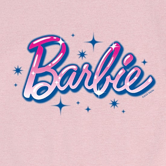 Airbrush Logo Big Kid Girls Crew Neck Short Sleeve Regular Fit Barbie Big Graphic T-Shirt
