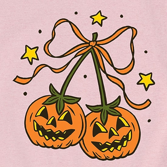 Jackolantern Bows Big Kid Girls Crew Neck Short Sleeve Regular Fit Big Graphic T-Shirt