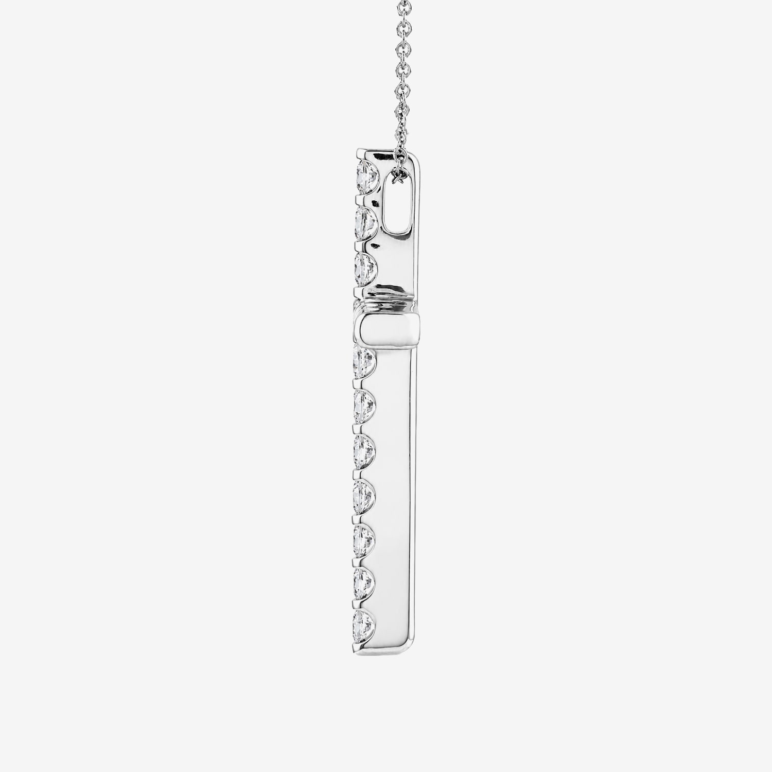 Cross (I / I2) Womens 1 CT. T.W. Lab Grown White Diamond Sterling Silver Cross 18 Inch Pendant Necklace