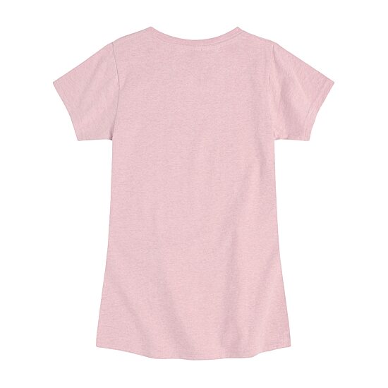 Capybara Holiday Santa Grid Big Kid Girls Crew Neck Short Sleeve Regular Fit Big Graphic T-Shirt