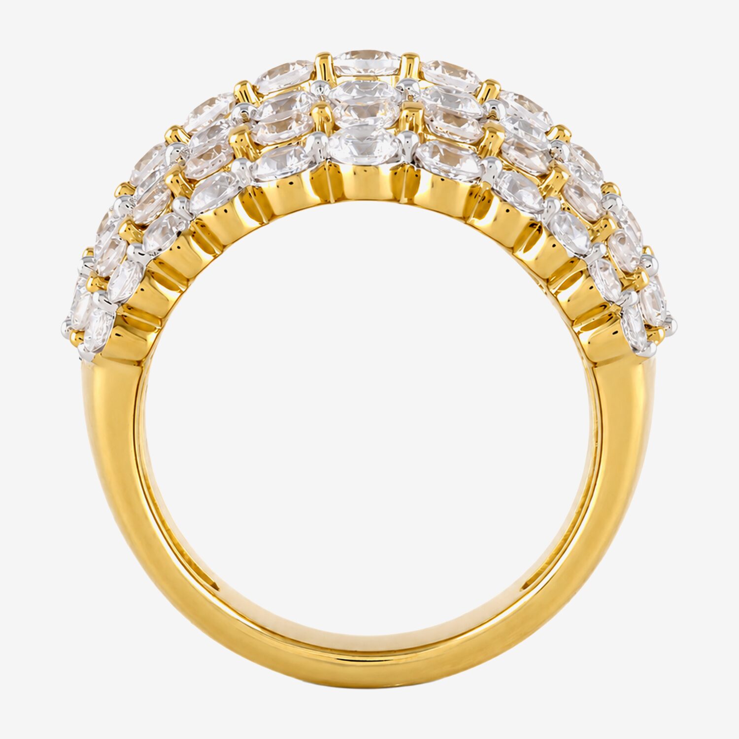 (I / I2) Womens 4 CT. T.W. Lab Grown White Diamond 14K Gold Over Silver Band