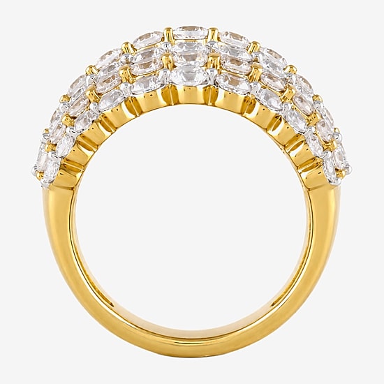 (I / I2) Womens 4 CT. T.W. Lab Grown White Diamond 14K Gold Over Silver Band