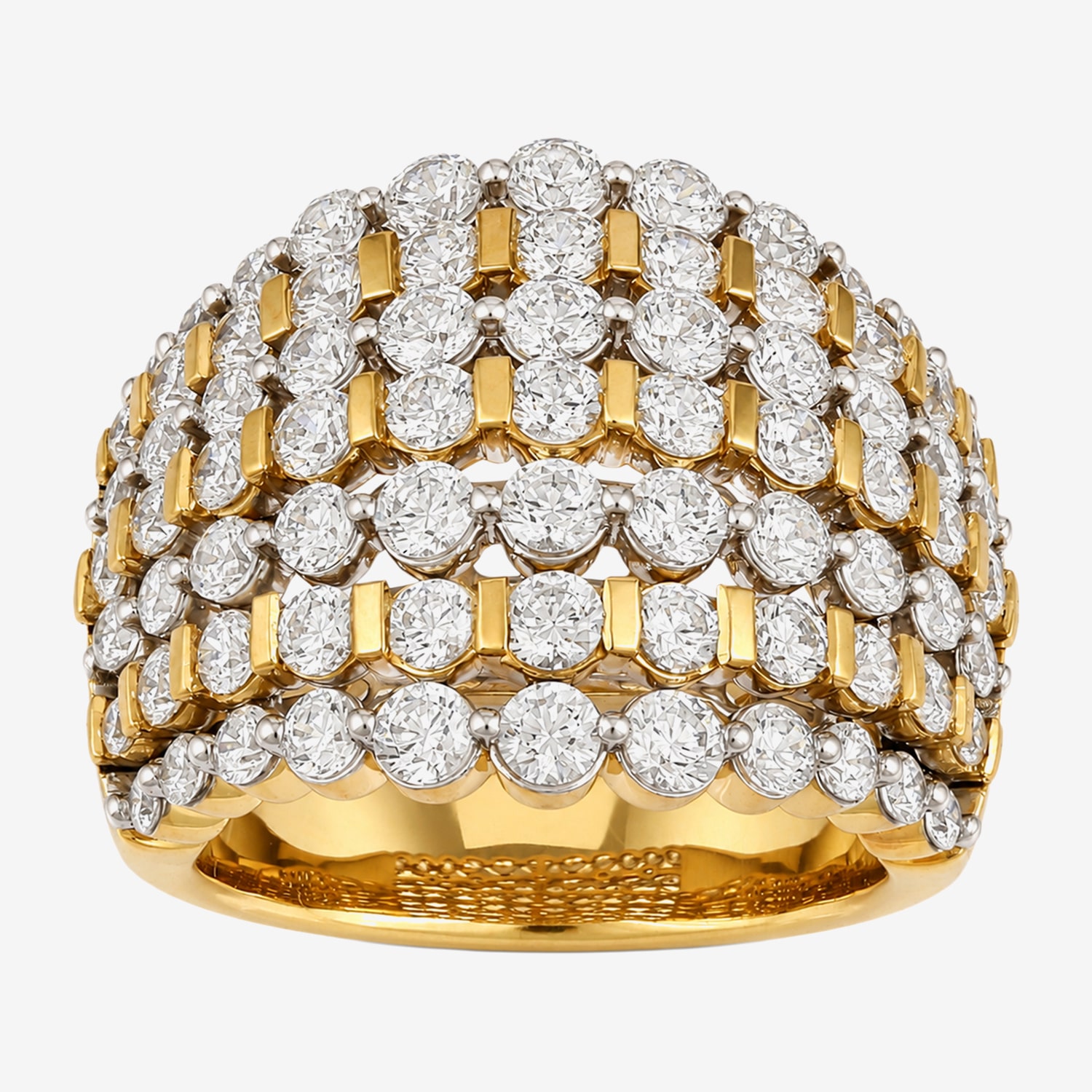 (I / I2) Womens 4 CT. T.W. Lab Grown White Diamond 14K Gold Over Silver Band