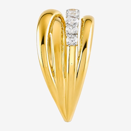 (I / I2) Womens 1/2 CT. T.W. Lab Grown White Diamond 14K Gold Over Silver Band