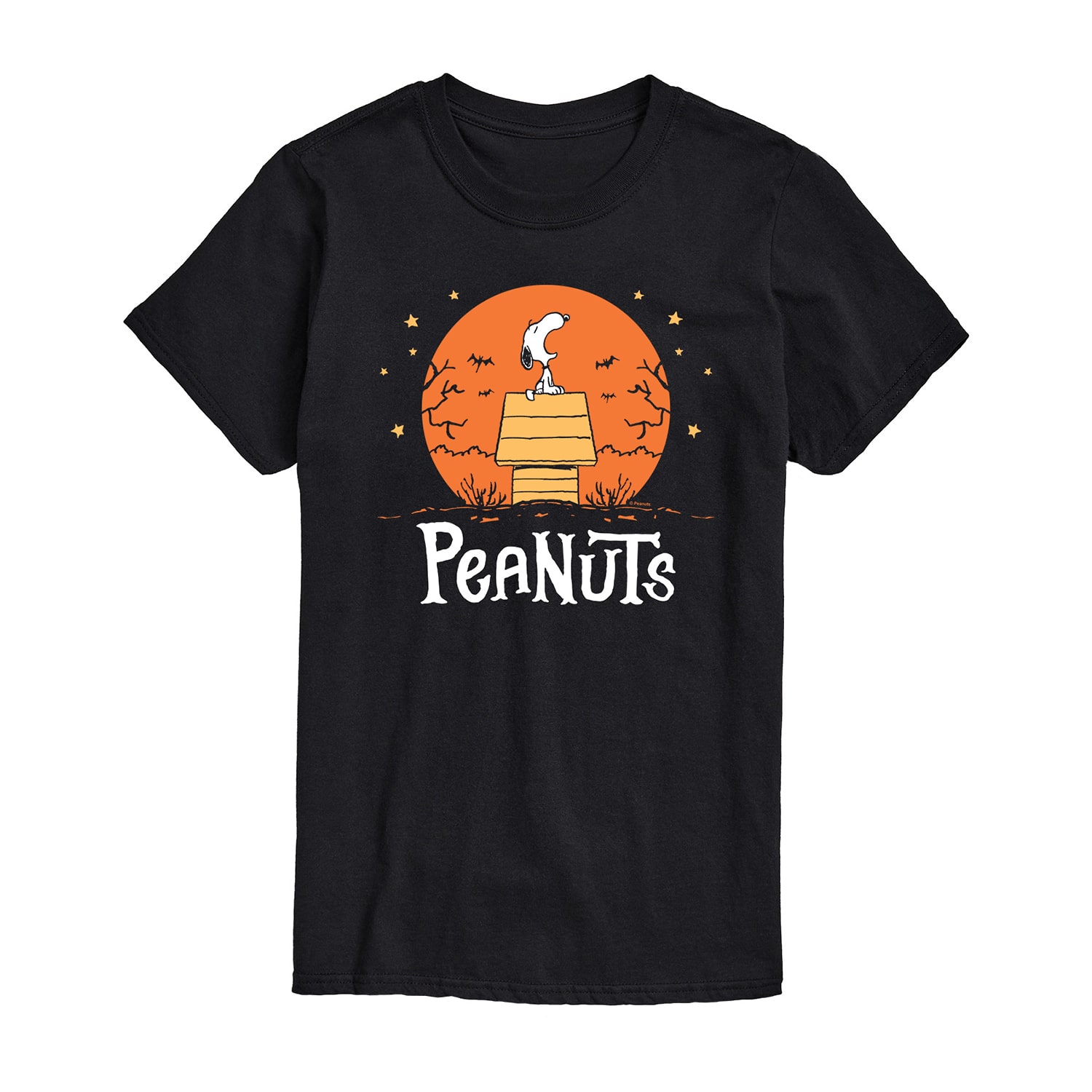 Halloween Howl Mens Crew Neck Short Sleeve Regular Fit Peanuts Snoopy Graphic T-Shirt