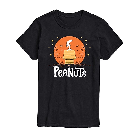 Halloween Howl Mens Crew Neck Short Sleeve Regular Fit Peanuts Snoopy Graphic T-Shirt