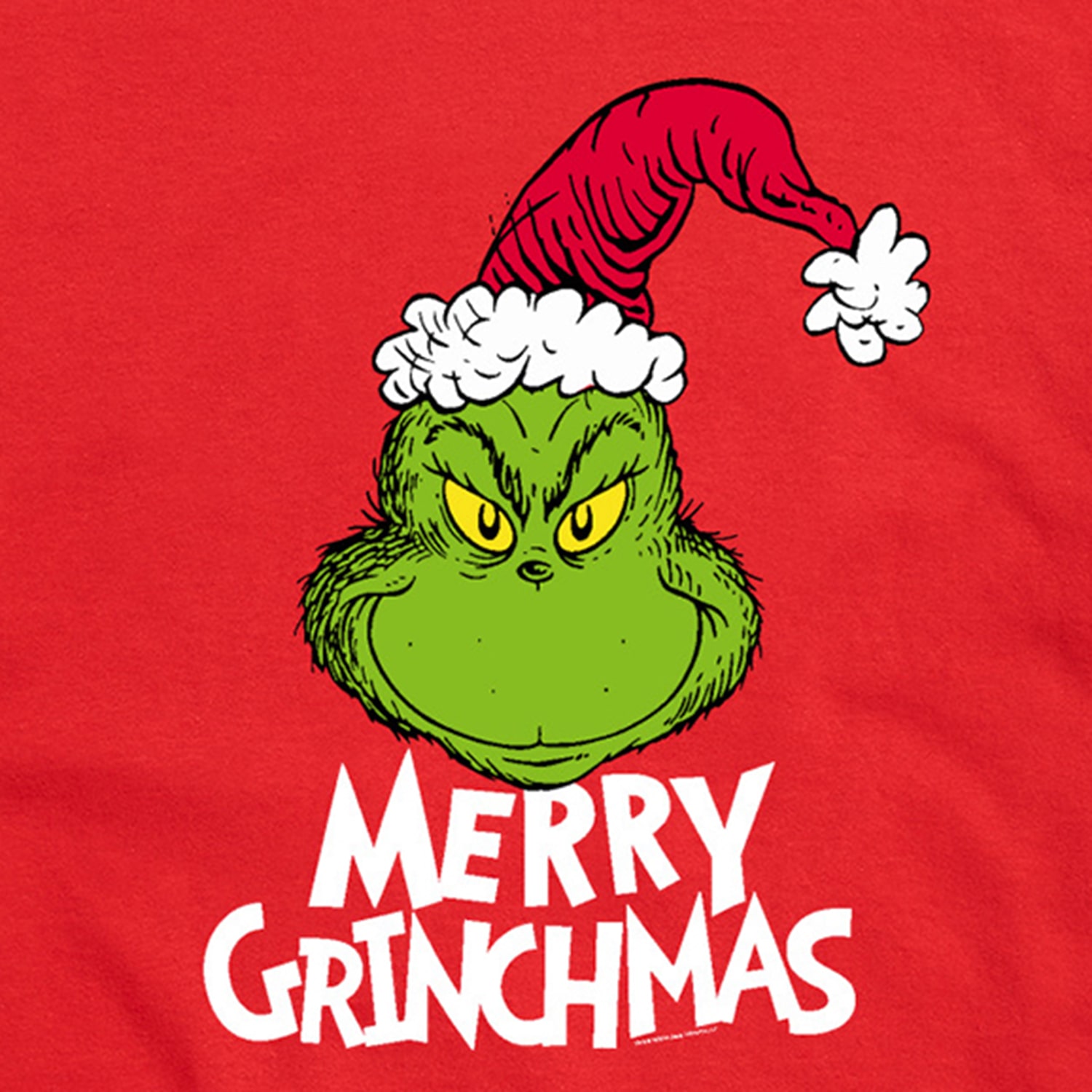 Merry Grinchmas Mens Crew Neck Short Sleeve Regular Fit Grinch Graphic T-Shirt