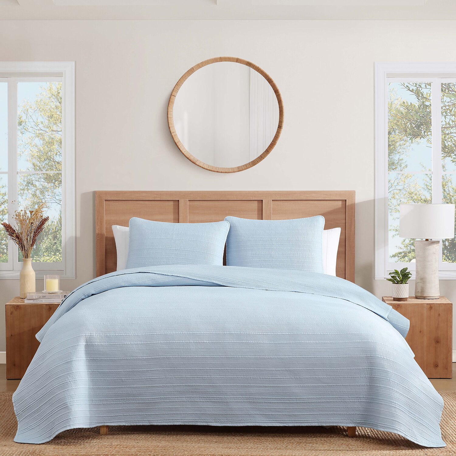 Beatrice Home Fashions Cj Stonewash Qs Quilt Set