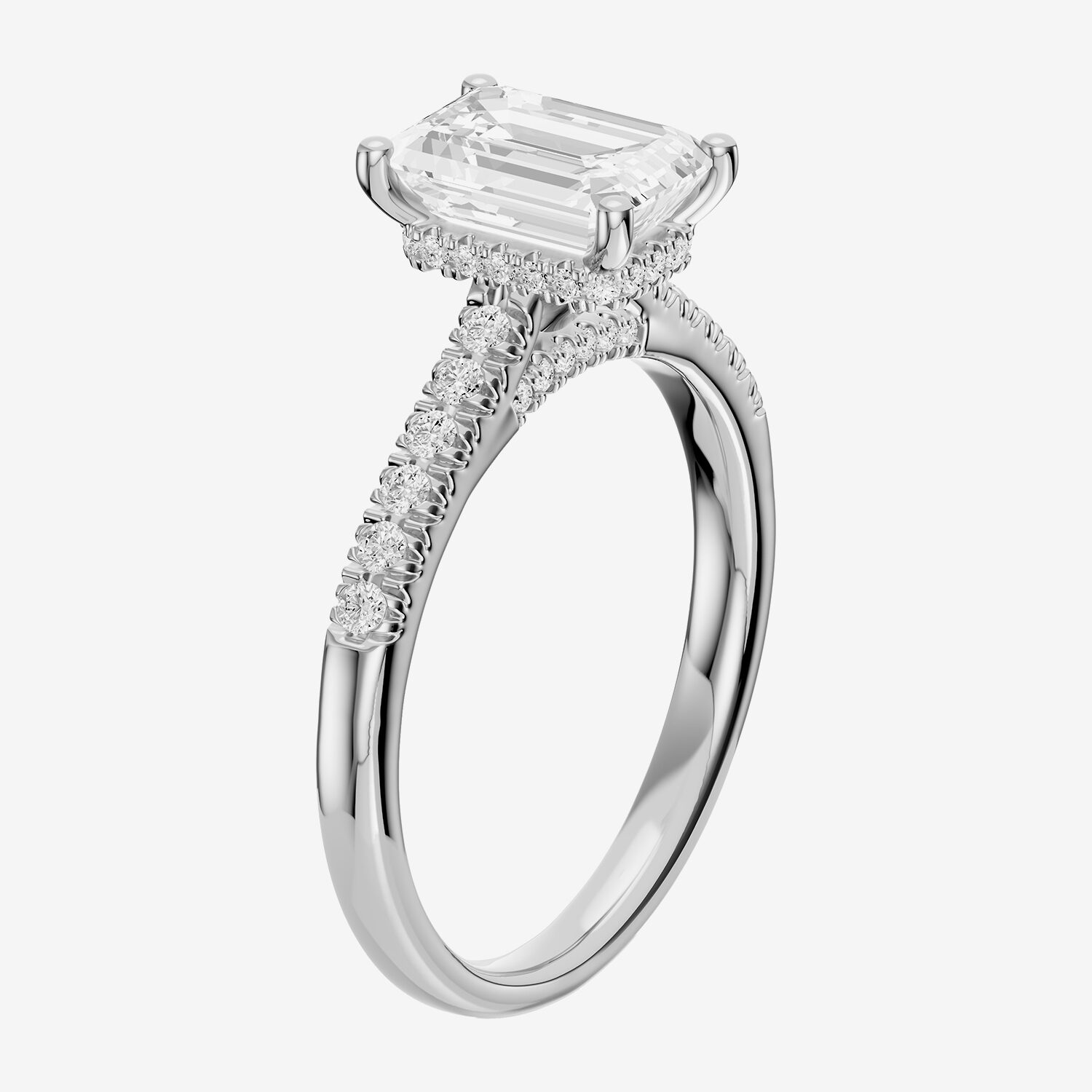 (G / Vs1-Vs2) Womens 2 CT. T.W. Lab Grown White Diamond 14K Gold Side Stone Engagement Ring