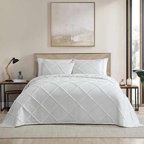 Beatrice Home Fashions Elle Decor Diamond Chenille Pillow Sham