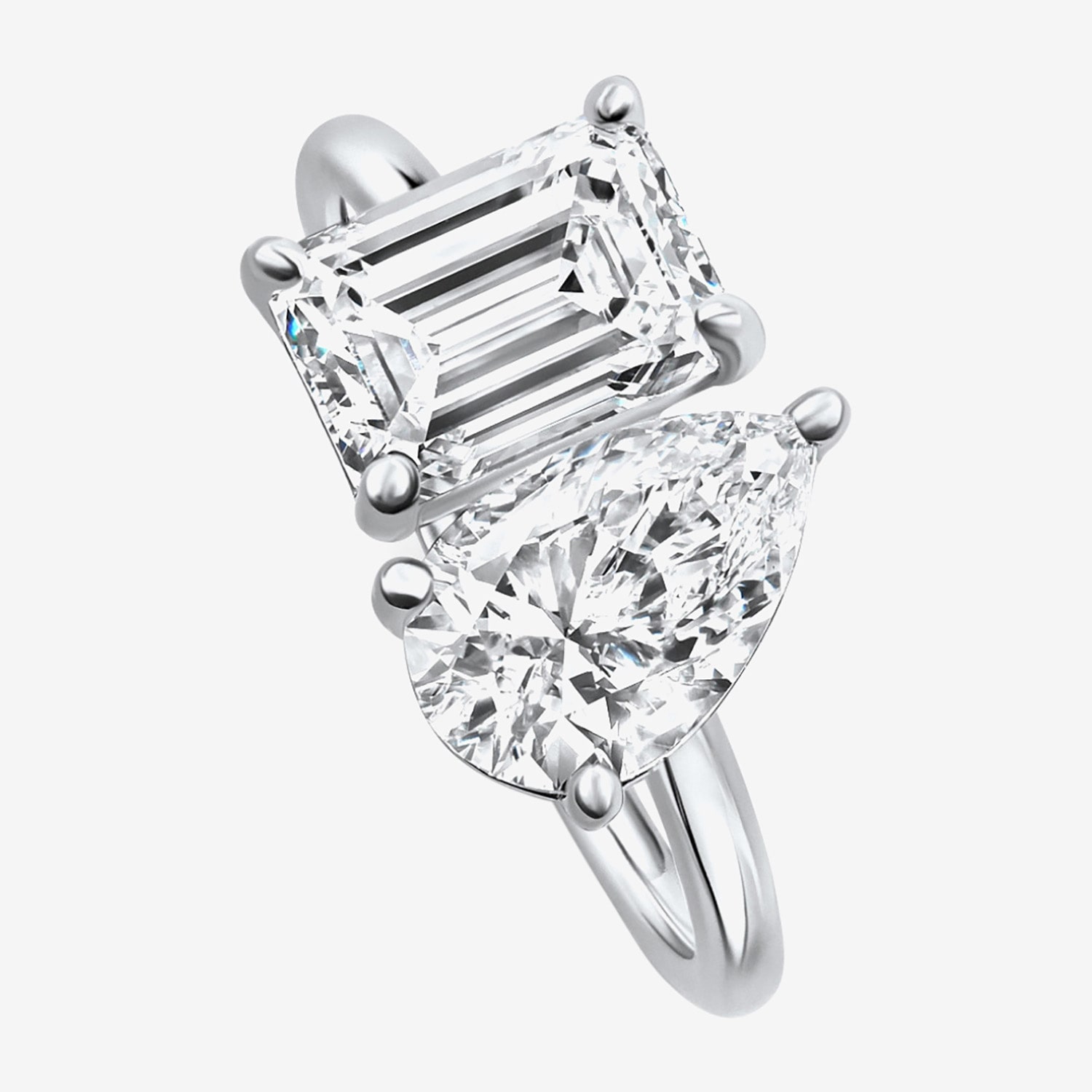 Womens 3 1/2 CT. T.W Lab Grown White Diamond 14K Gold Cocktail Ring
