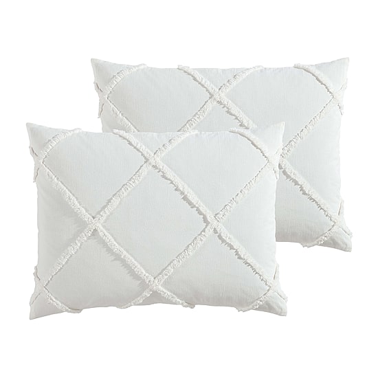 Beatrice Home Fashions Elle Decor Diamond Chenille Pillow Sham