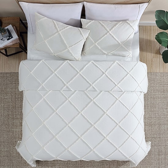 Beatrice Home Fashions Elle Decor Diamond Chenille Pillow Sham