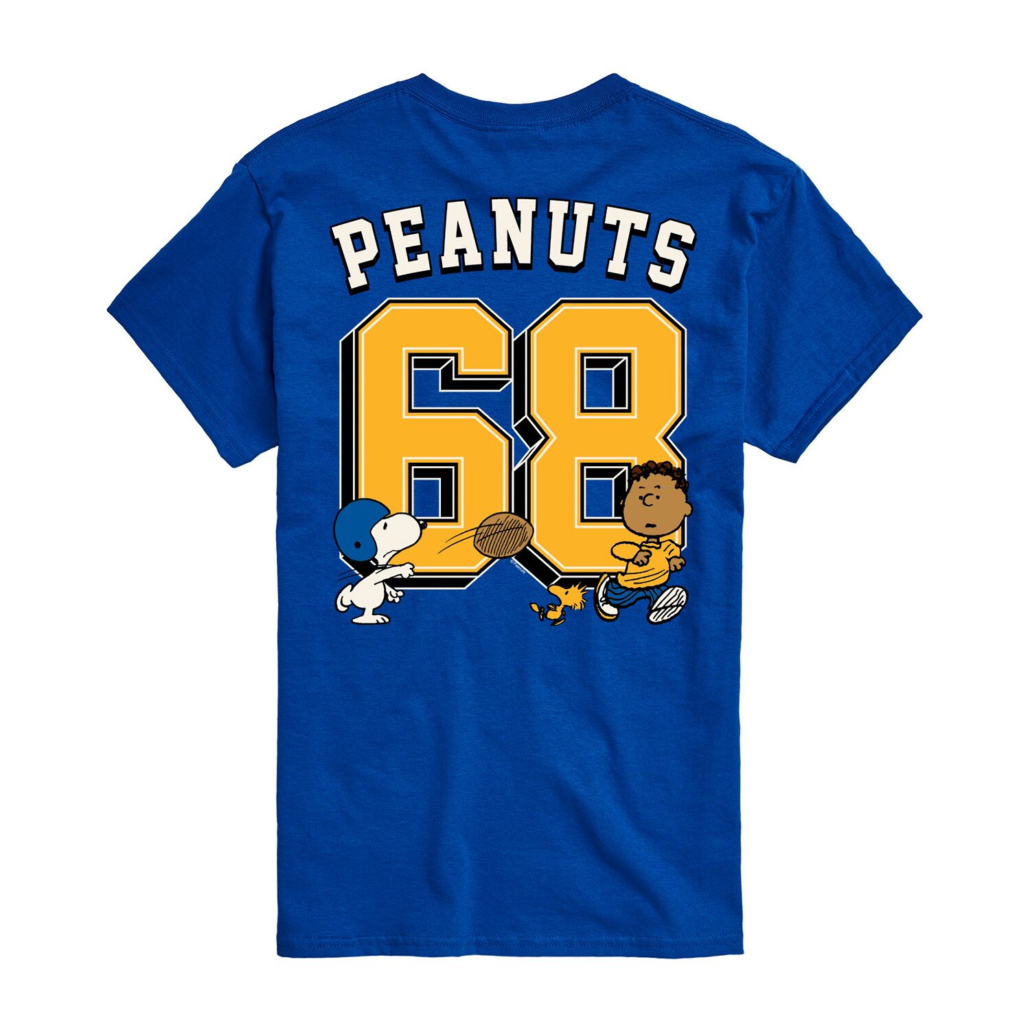 Franklin Collegiate Football Mens Crew Neck Short Sleeve Regular Fit Peanuts Graphic T-Shirt