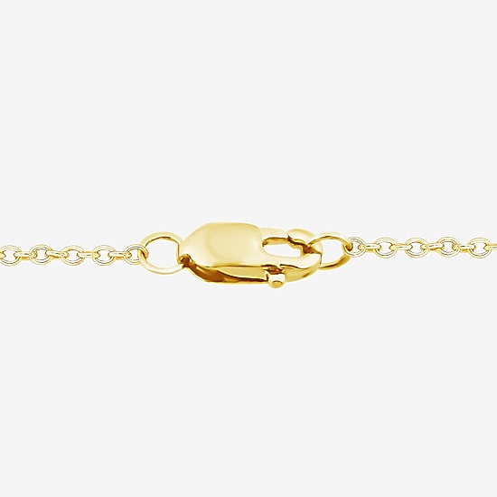 (F / Si2) Womens 1/3 CT. T.W. Lab Grown White Diamond 14K Gold Over Silver 18 Inch Pendant Necklace