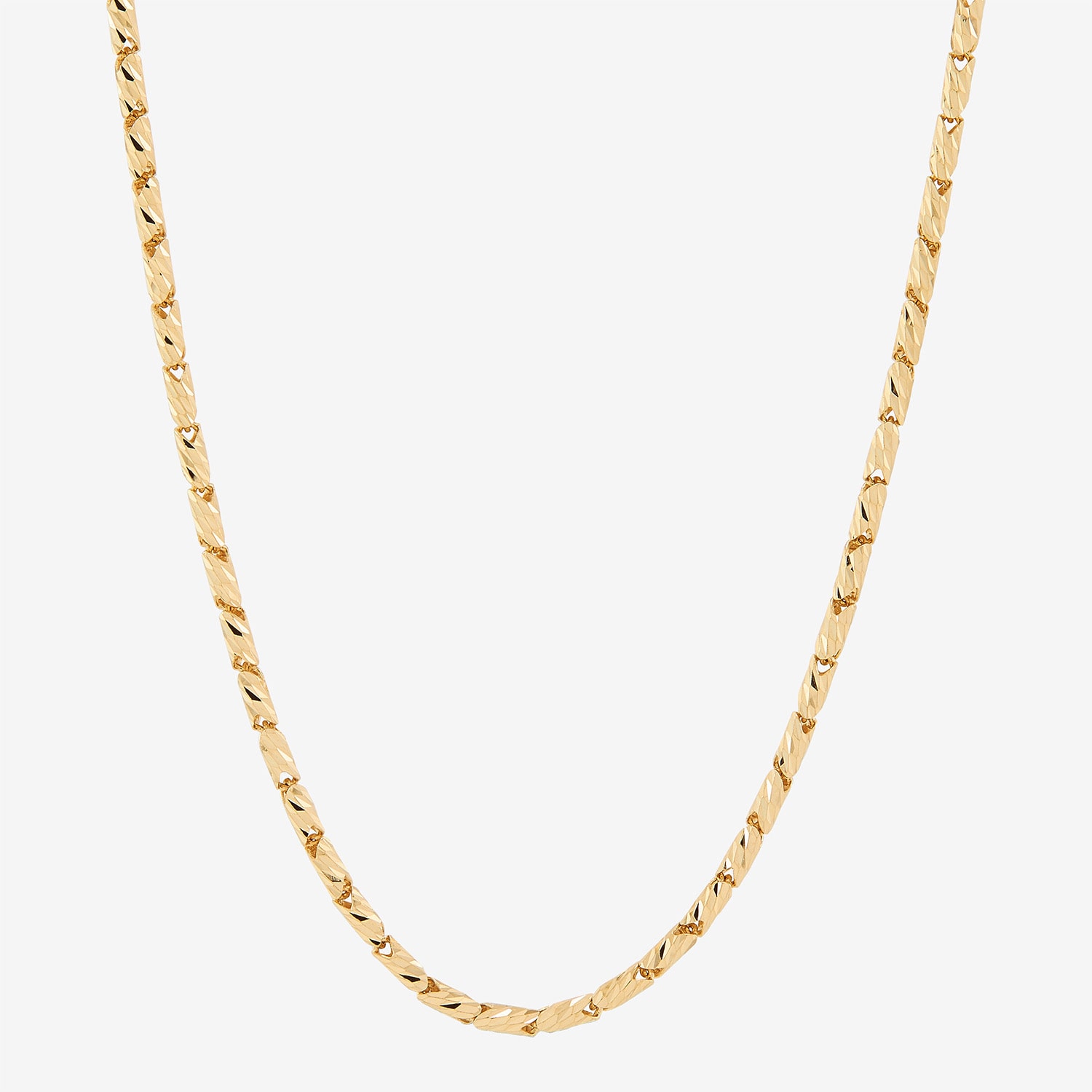 Womens 14K Gold 18 Inch Link Chain Necklace
