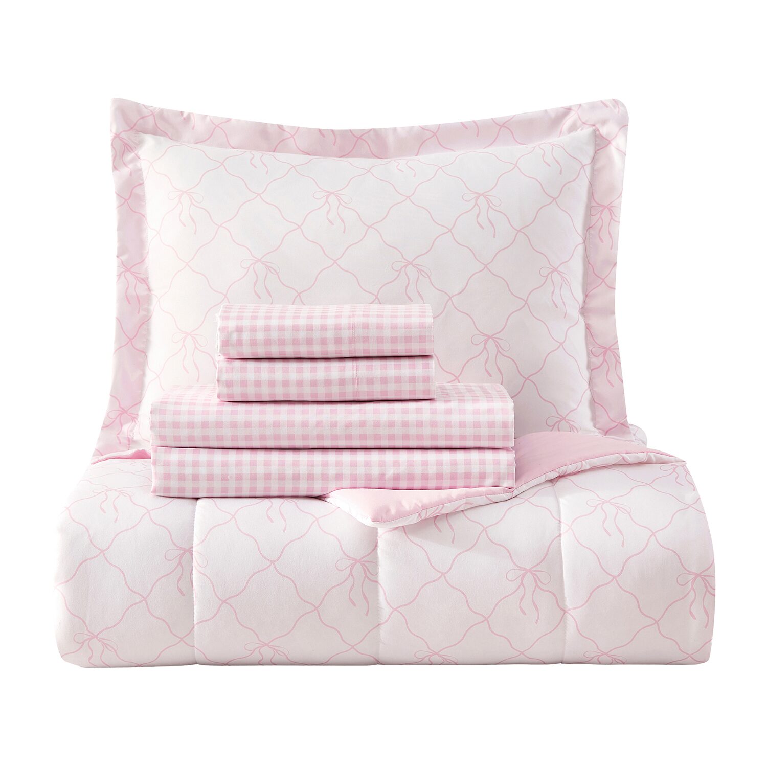 Dream Factory Bow Trellis Comforter Set