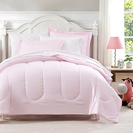 Dream Factory Checkered Bows Comforter Set