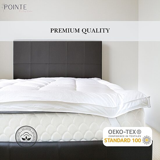 Pointehaven Cotton Percale Hypoallergenic Mattress Topper