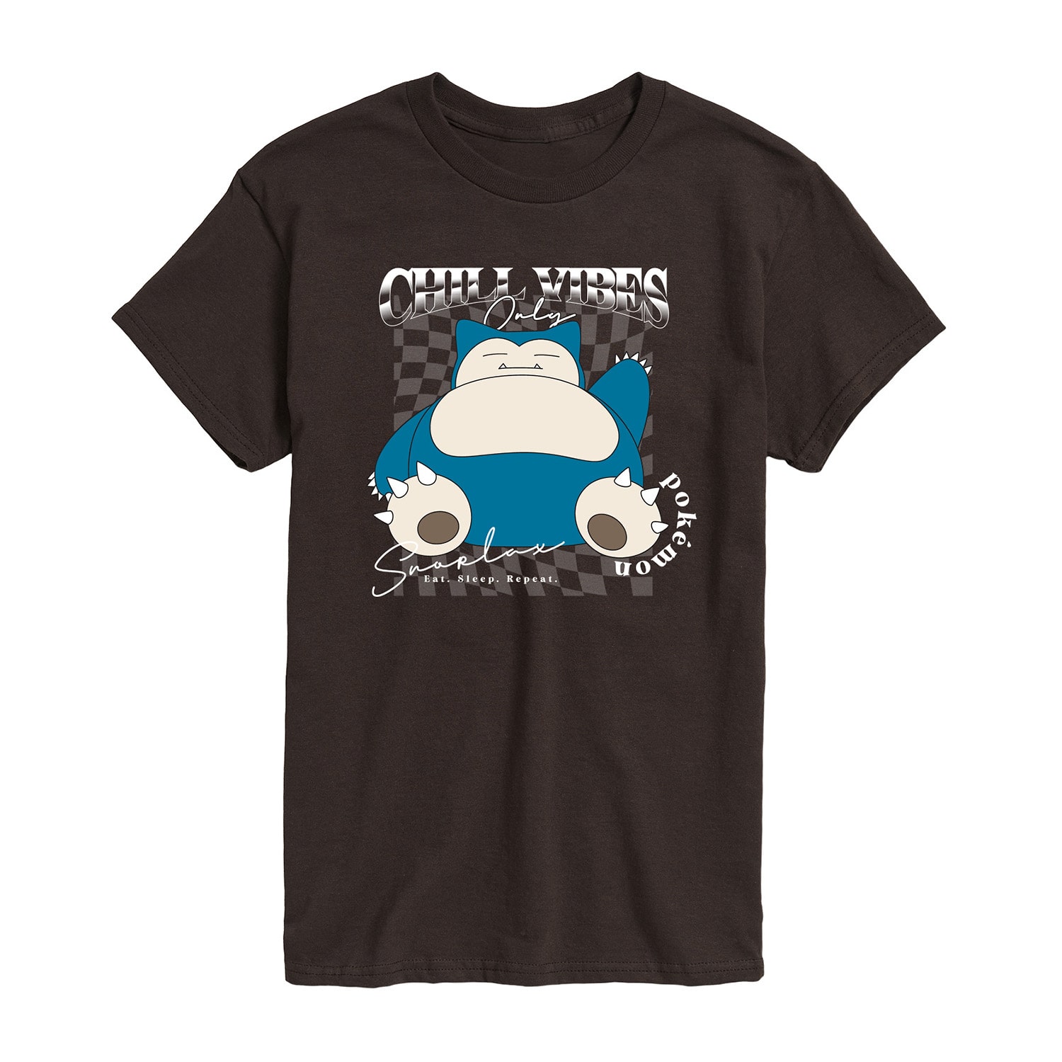 Snorlax Chill Vibes Racing Mens Crew Neck Short Sleeve Regular Fit Pokemon Graphic T-Shirt