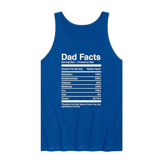Dad Facts Mens Crew Neck Sleeveless Regular Fit Graphic T-Shirt