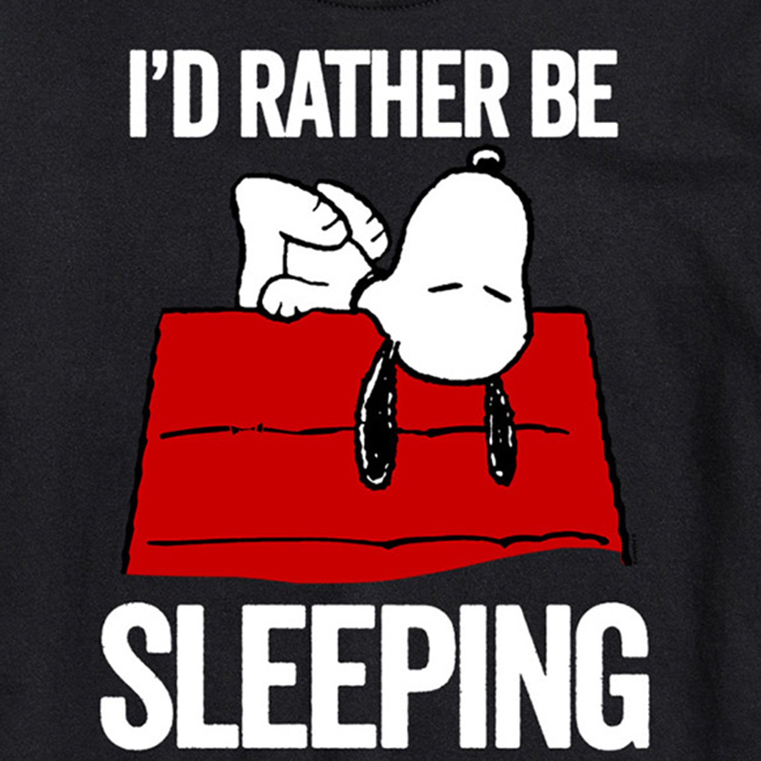 Rather Be Sleeping Mens Crew Neck Short Sleeve Regular Fit Peanuts Snoopy Graphic T-Shirt