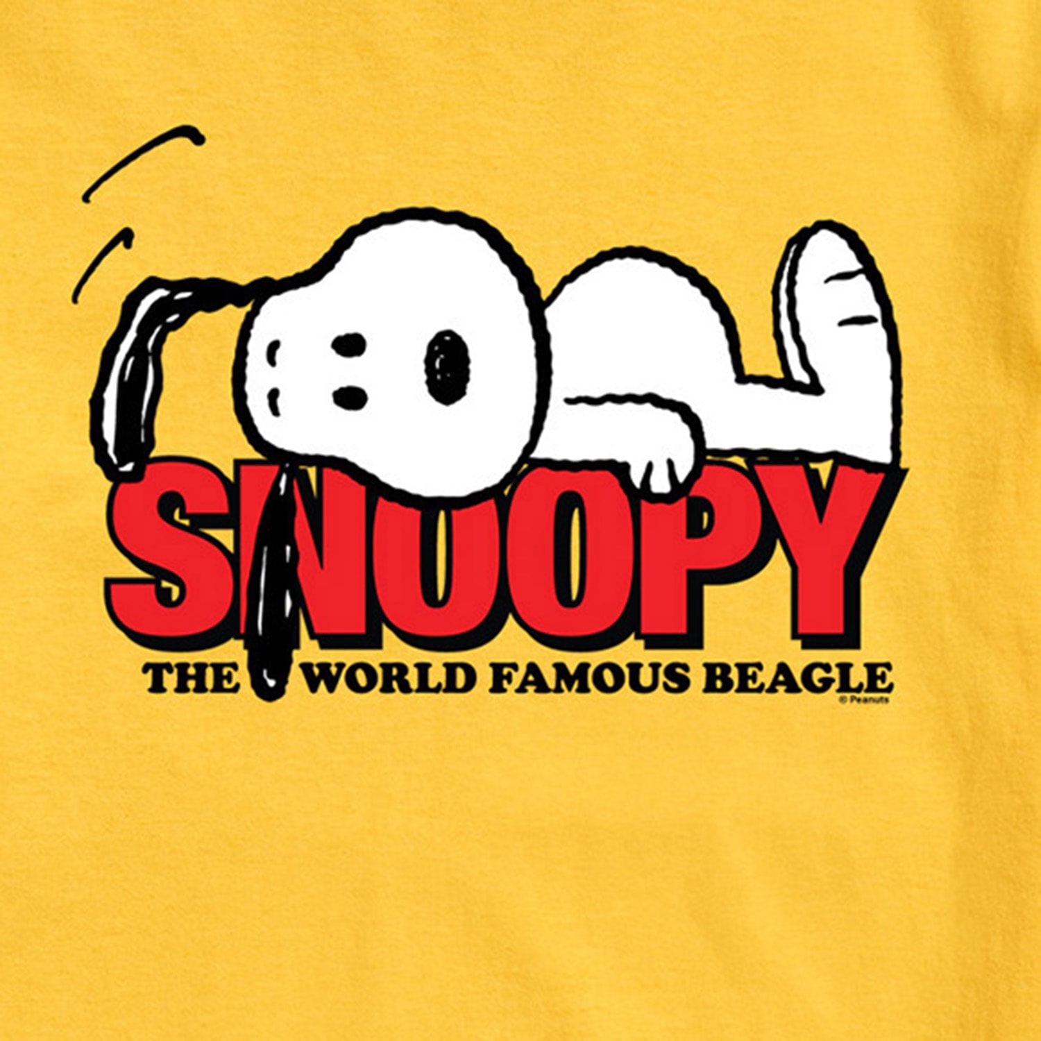 World Famous Beagle Mens Crew Neck Short Sleeve Regular Fit Peanuts Snoopy Graphic T-Shirt