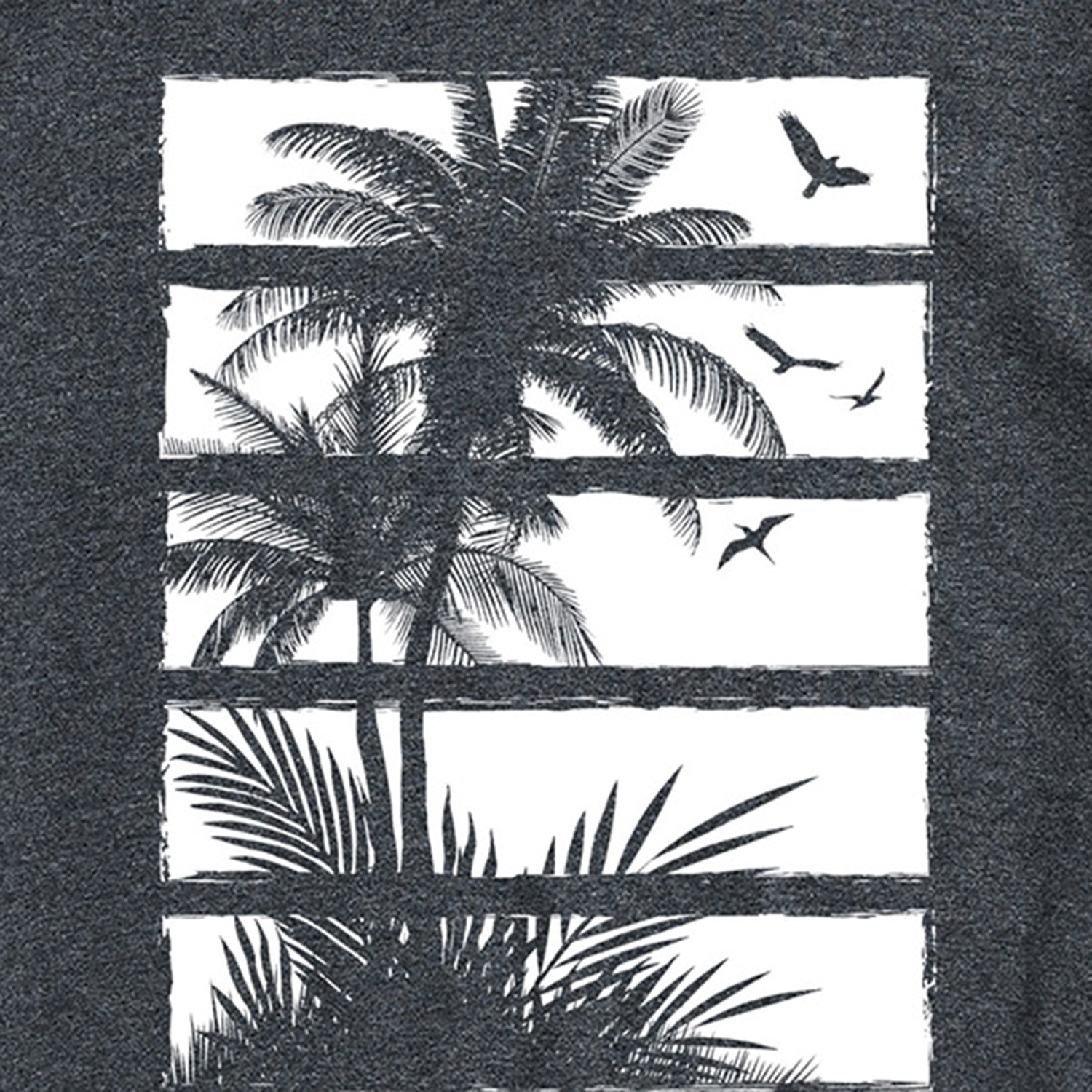 Palm Tree Silhouette Mens Crew Neck Short Sleeve Regular Fit Graphic T-Shirt