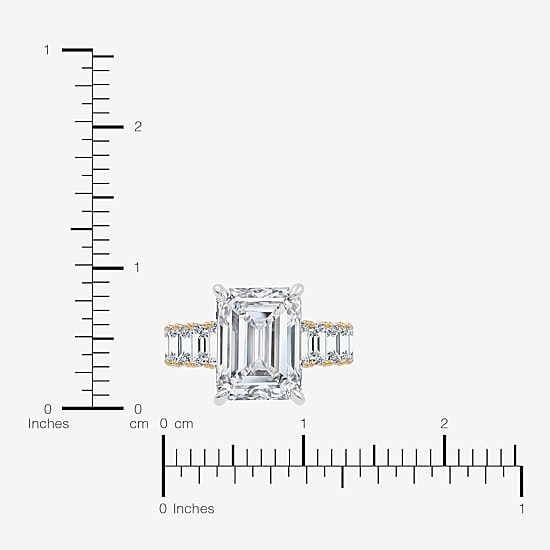 Signature By Modern Bride (F-G / Vs2-Si1) Womens 10 1/4 Ct. T.W. Lab Grown White Diamond 14K Gold Side Stone Engagement Ring