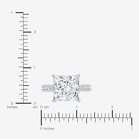 Signature By Modern Bride (F-G / Vs2-Si1) Womens 10 1/2 Ct. T.W. Lab Grown White Diamond 14K Gold Side Stone Engagement Ring
