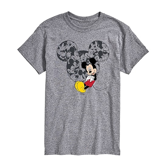 Mens Crew Neck Short Sleeve Regular Fit Mickey Mouse Big and Tall Graphic T-Shirt