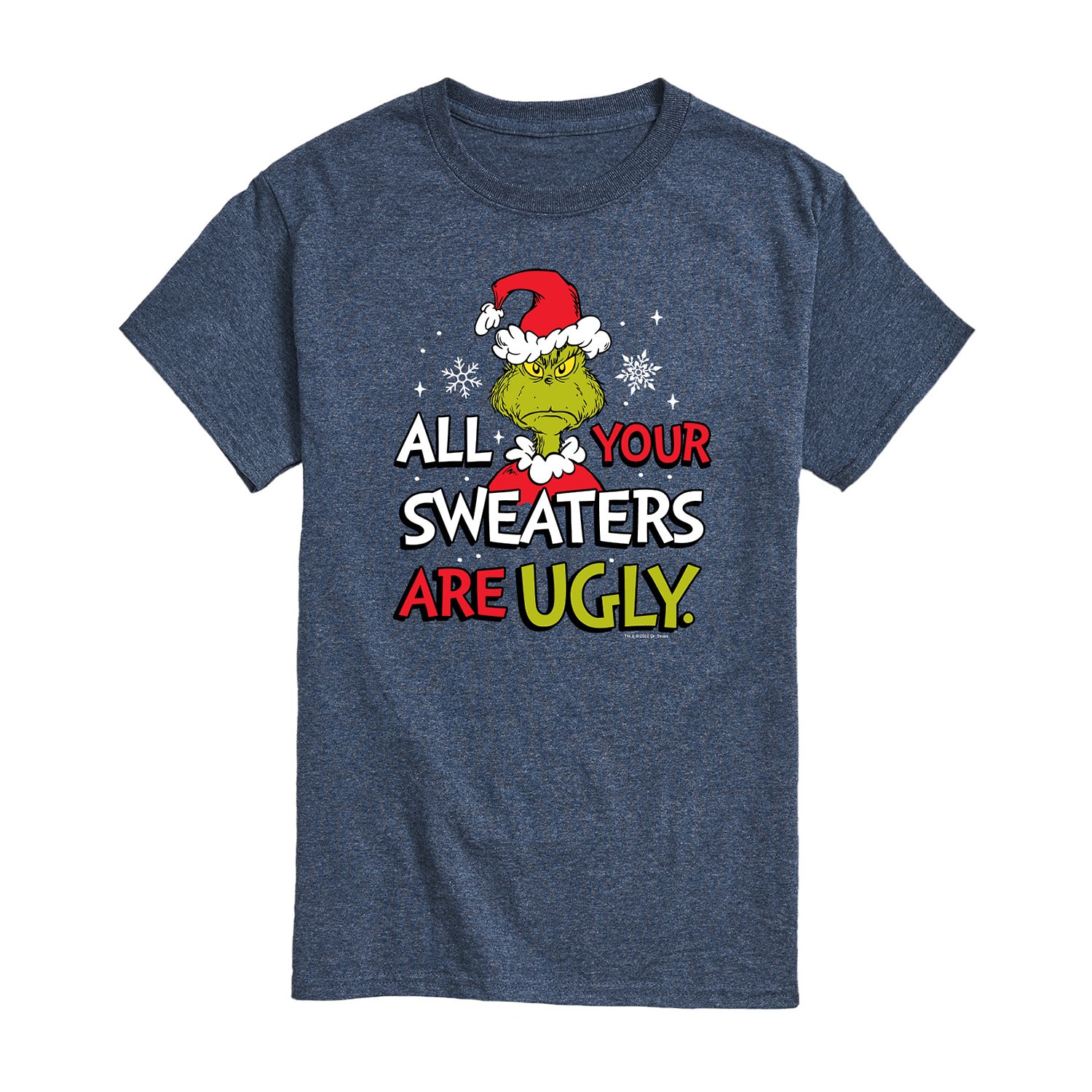 All Your Sweaters Are Ugly Mens Crew Neck Short Sleeve Regular Fit Grinch Graphic T-Shirt