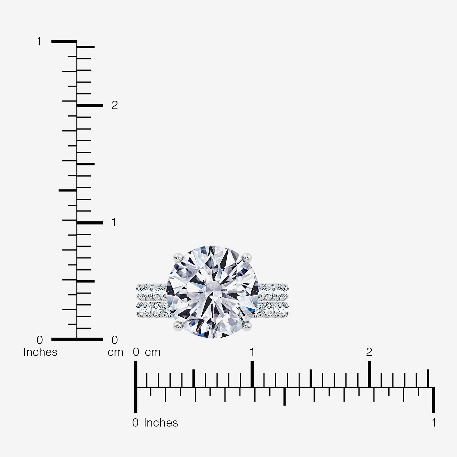 Signature By Modern Bride (F-G / Vs2-Si1) Womens Ct.T.W. Lab Grown White Diamond 14K Gold Round Side Stone Bridal Set