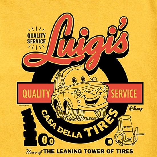 Luigis Casa Della Tired Mens Crew Neck Short Sleeve Regular Fit Cars Graphic T-Shirt