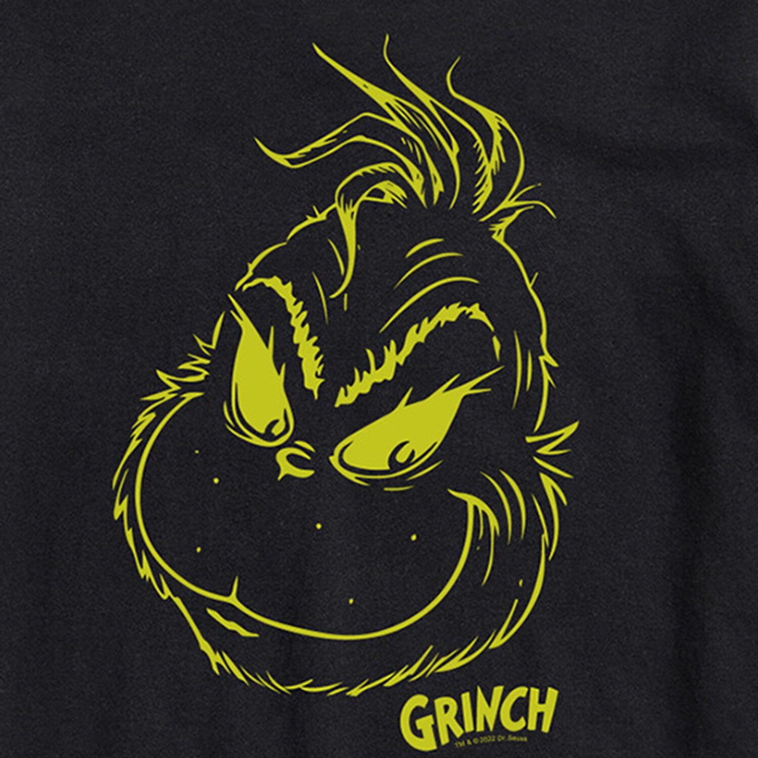 Face Mens Crew Neck Short Sleeve Regular Fit Grinch Graphic T-Shirt
