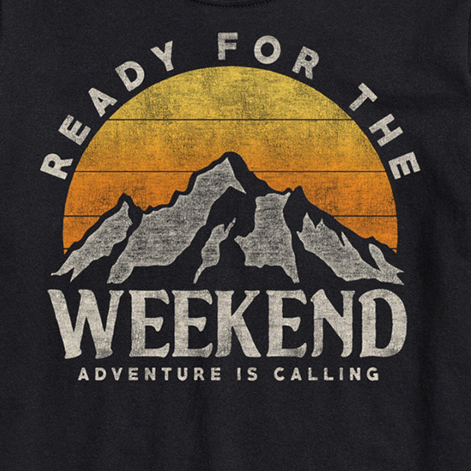 Ready For The Weekend Mens Crew Neck Short Sleeve Regular Fit Big and Tall Graphic T-Shirt