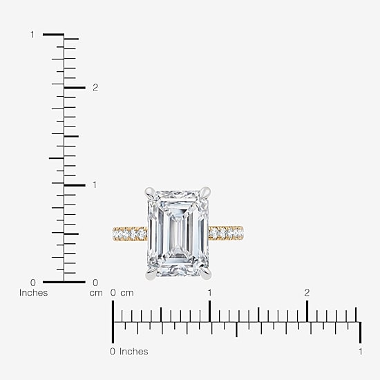 Signature By Modern Bride (F-G / Vs2-Si1) Womens 8 1/2 Ct. T.W. Lab Grown White Diamond 14K Gold Side Stone Engagement Ring