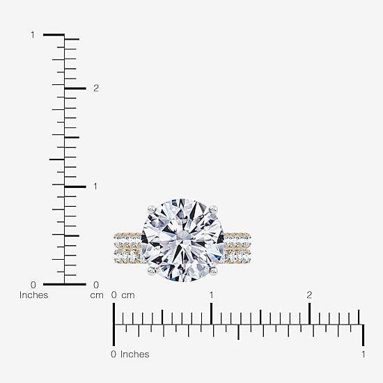 Signature By Modern Bride (F-G / Vs2-Si1) Womens 11 Ct.T.W. Lab Grown White Diamond 14K Gold Round Side Stone Bridal Set
