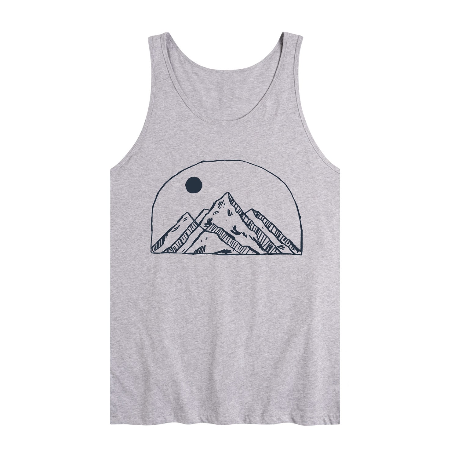 Mountain Sketch Mens Crew Neck Sleeveless Regular Fit Graphic T-Shirt