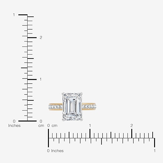 Signature By Modern Bride (F-G / Vs2-Si1) Womens 5 1/2 CT. T.W. Lab Grown White Diamond 14K Gold Side Stone Engagement Ring