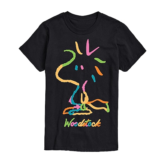 Line Art Sketch Mens Crew Neck Short Sleeve Regular Fit Peanuts Big and Tall Graphic T-Shirt