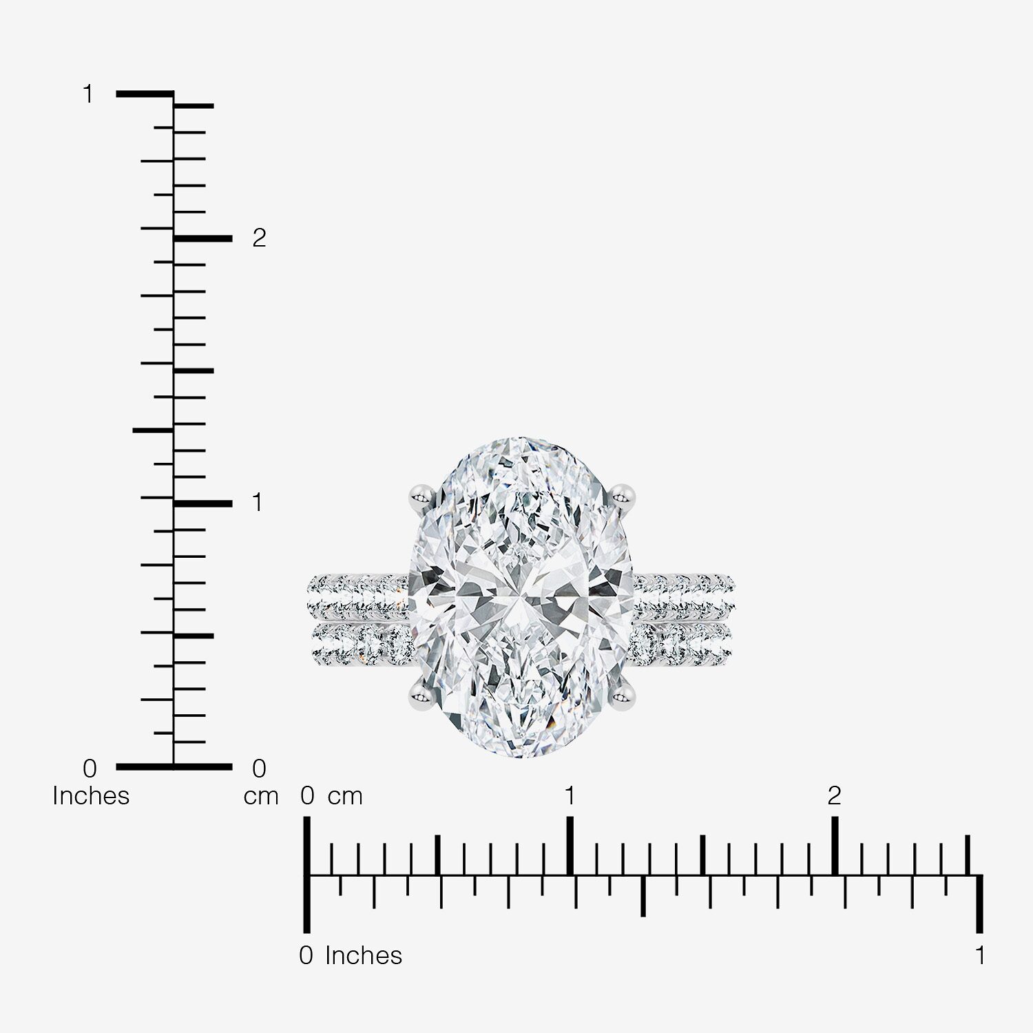 Signature By Modern Bride (F-G / Vs2-Si1) Womens Ct.T.W. Lab Grown White Diamond 14K Gold Oval Side Stone Bridal Set